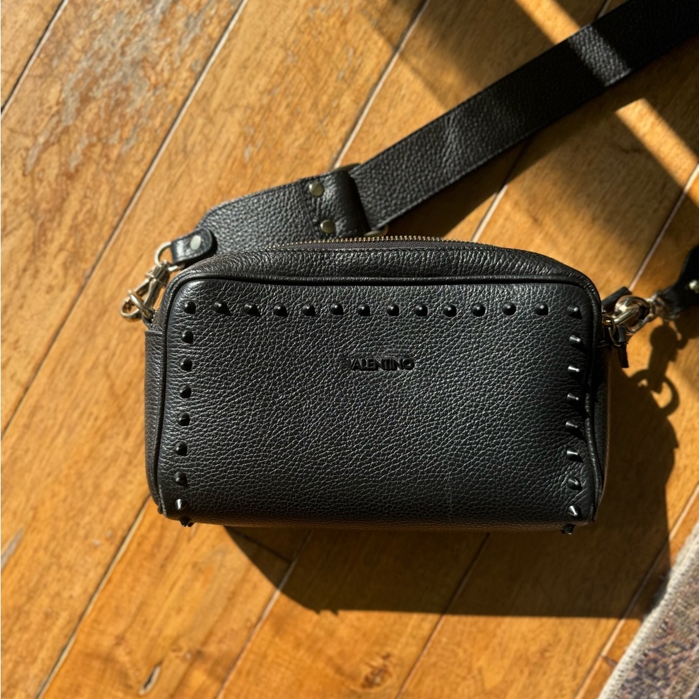 Valentino Black Studded Crossbody Bag